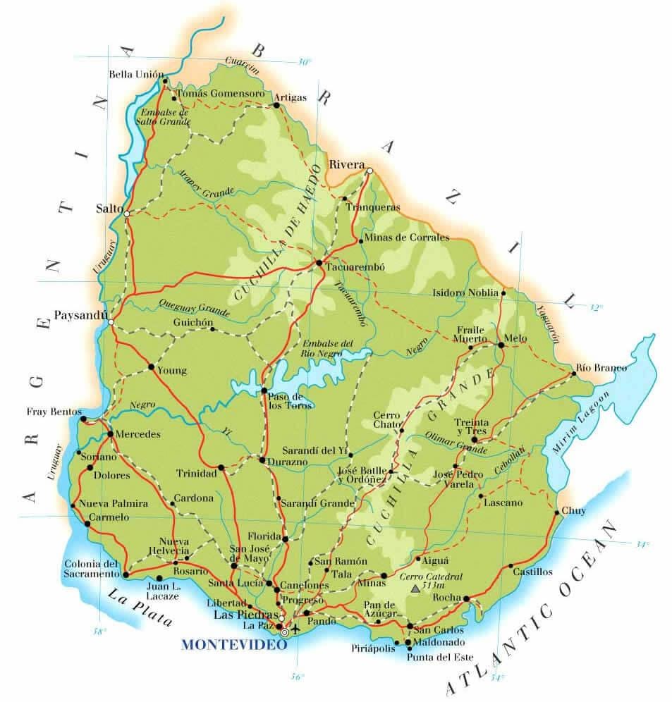 Уругвайн зураг газар зүй